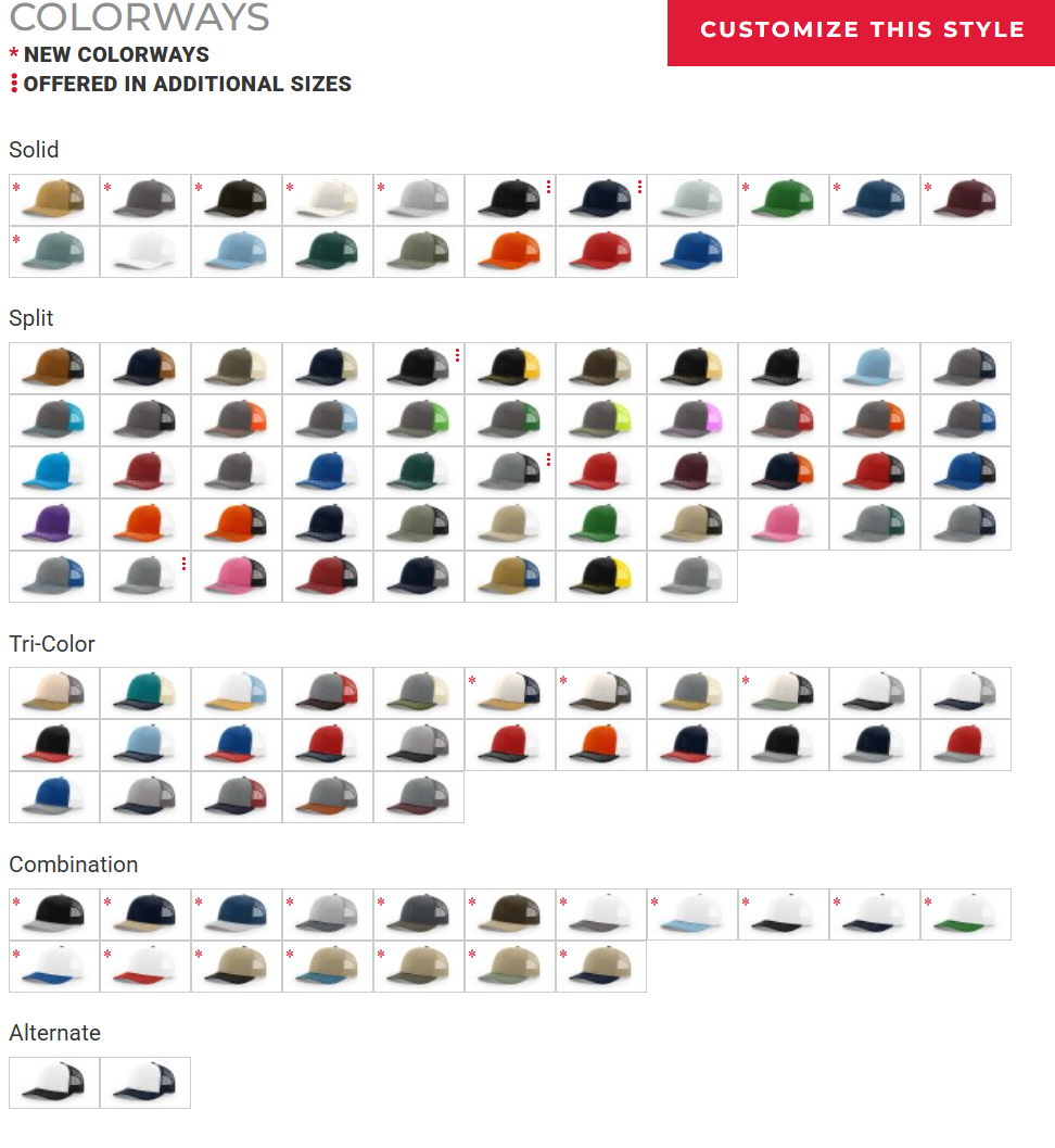 Custom Richardson Classic 112 Trucker Hat