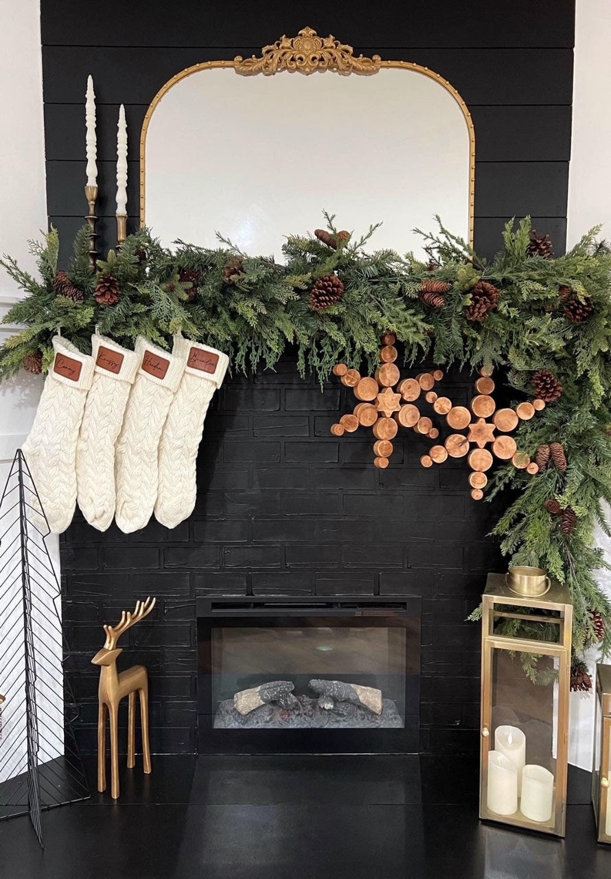 Custom Knit Stockings with Engraved Patch