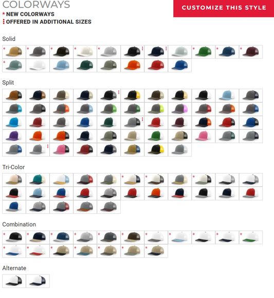 Custom Richardson Classic 112 Trucker Hat