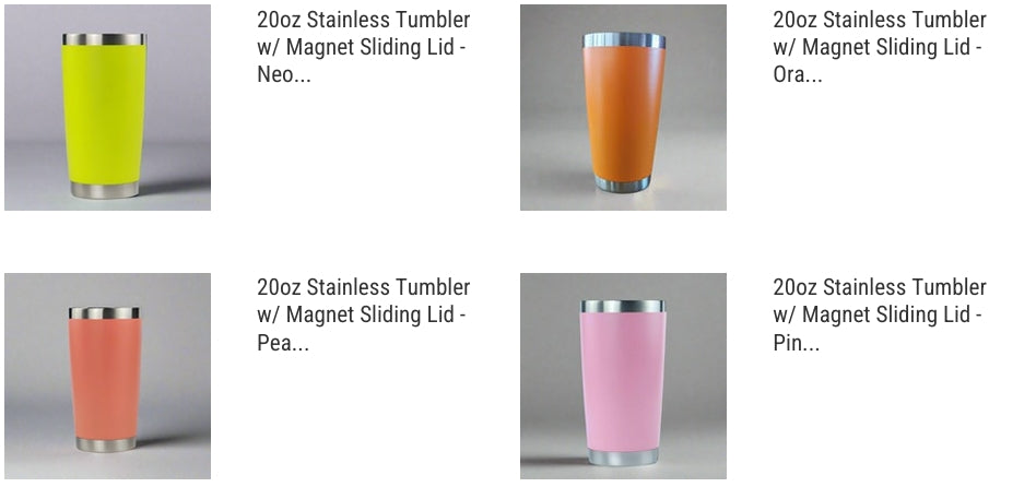 20oz Stainless Plated Tumblers